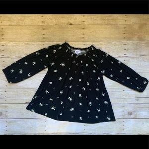 Black long sleeve with floral print Old Navy shirt